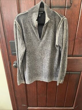 Autumn Cashmere Men’s Charcoal Zip-Neck Sweater